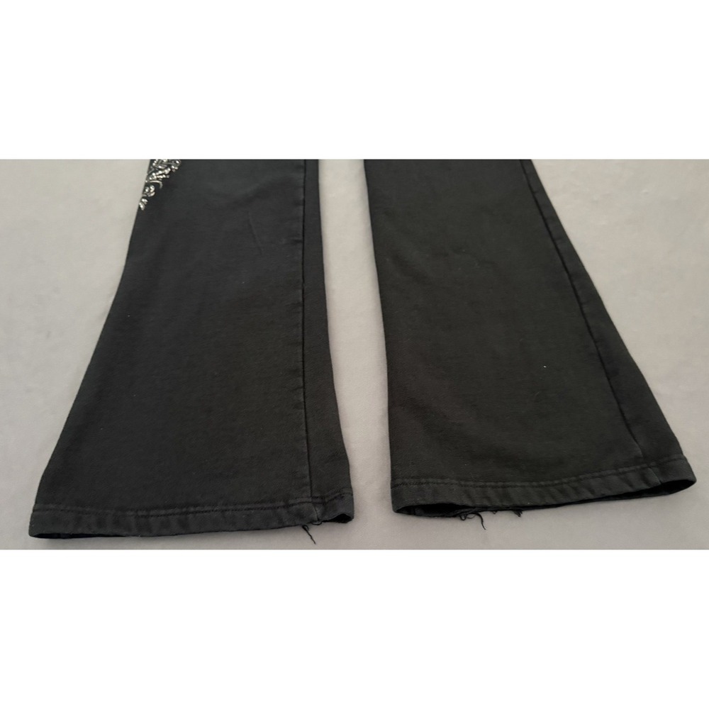 Harley-Davidson Sweatpants Womens Small Black Flare Lounge Graphic Y2K 2000s - Picture 2 of 16